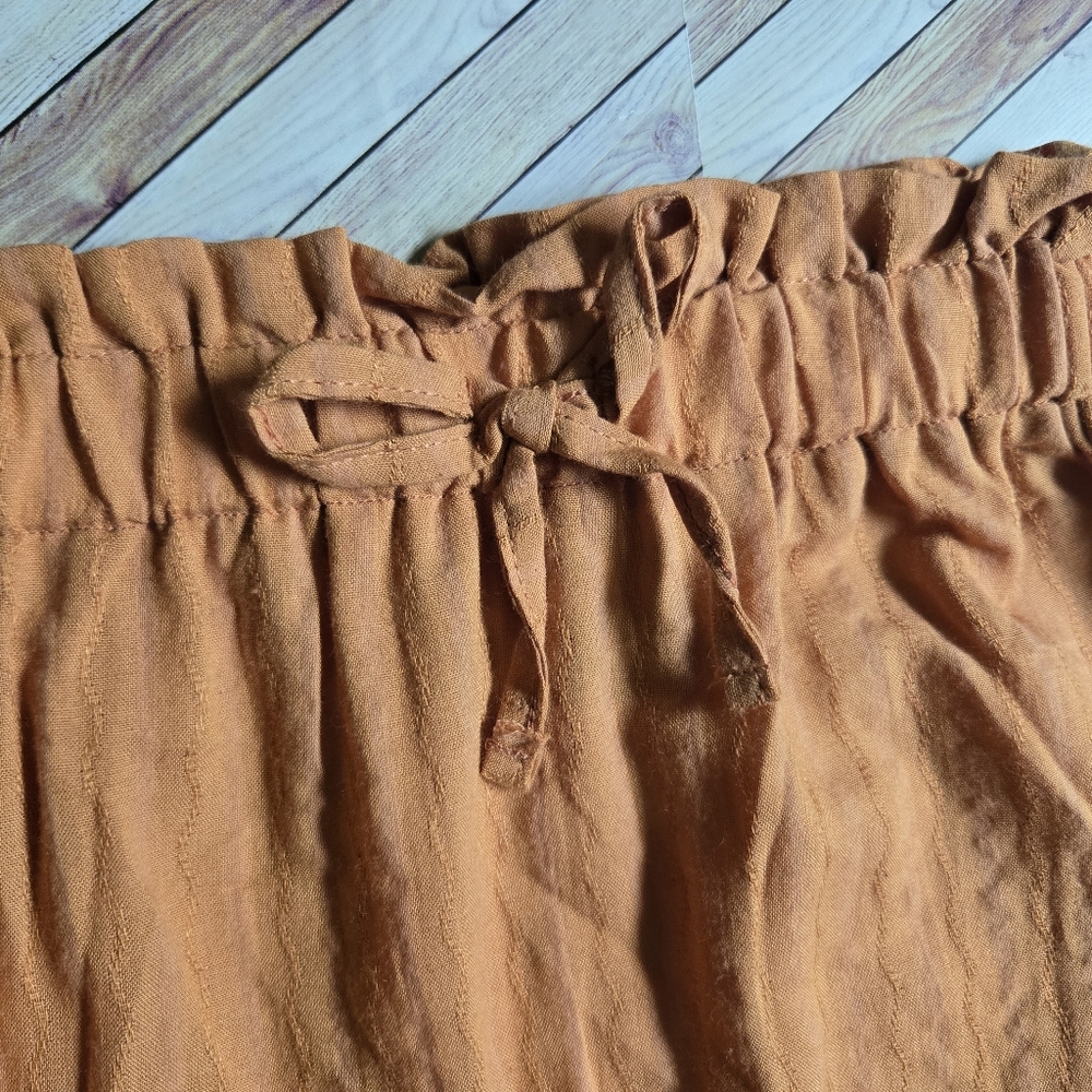 Boho Linen-Blend Paperbag Waist Joggers Ruffle Harem Pants Baby Boy Girl 12-18M - Picture 5 of 7